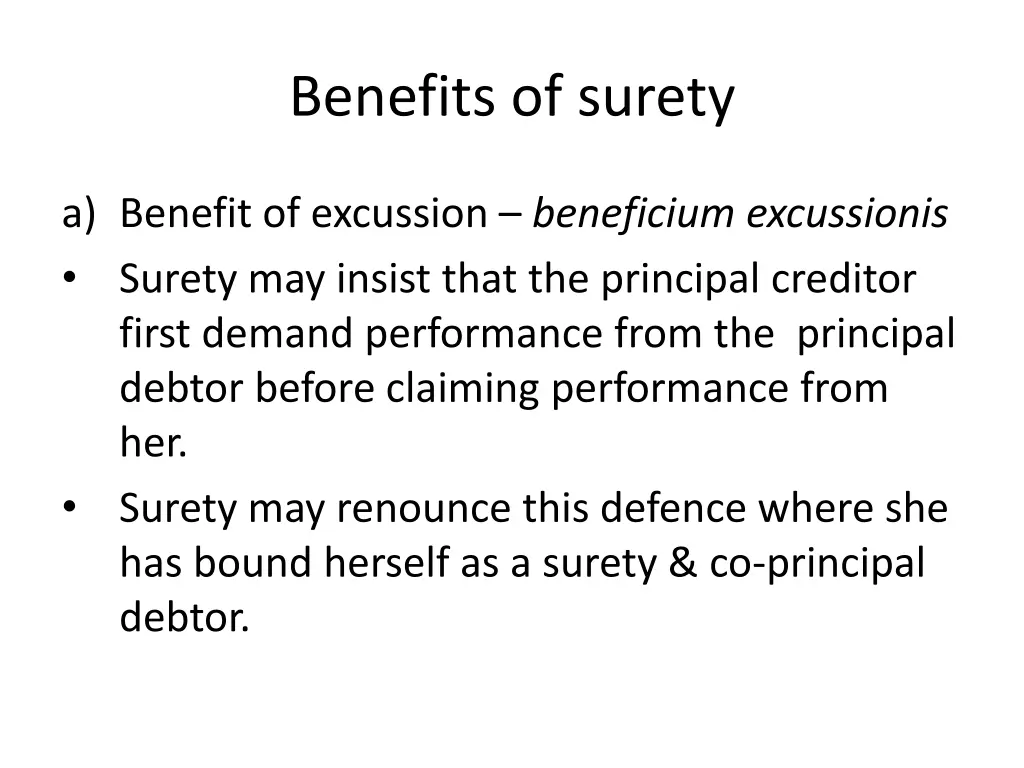 benefits of surety