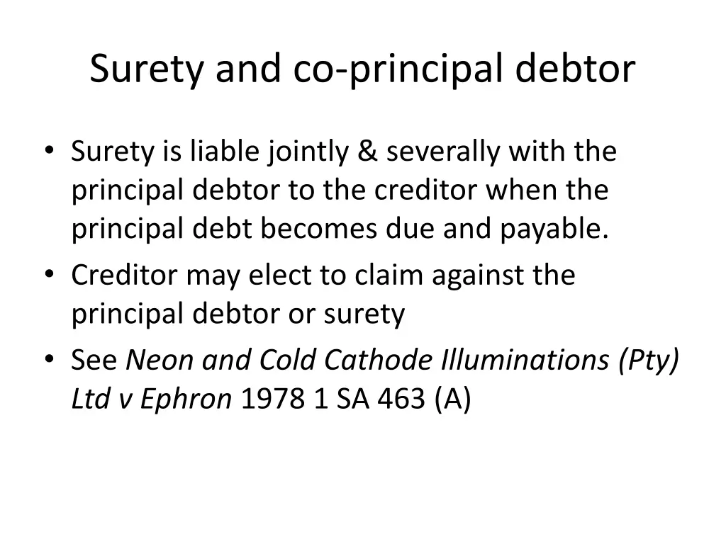 surety and co principal debtor 1