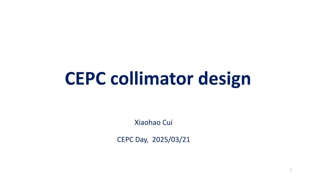 cepc collimator design