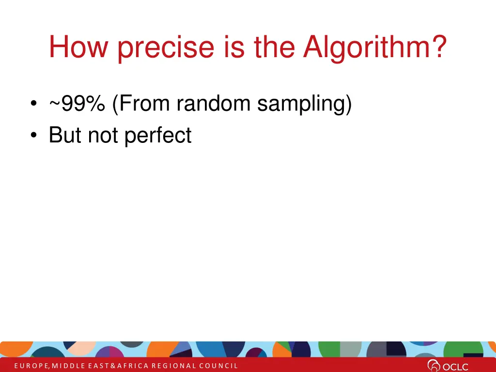 how precise is the algorithm