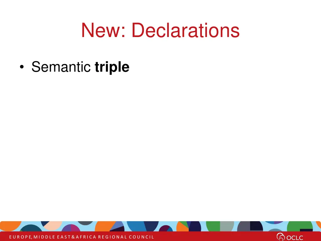 new declarations