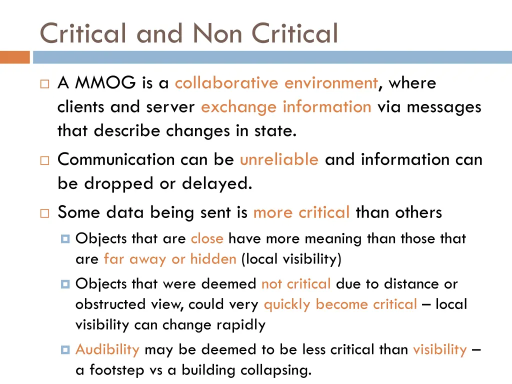 critical and non critical