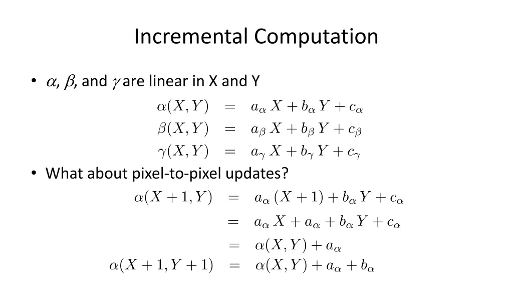 incremental computation