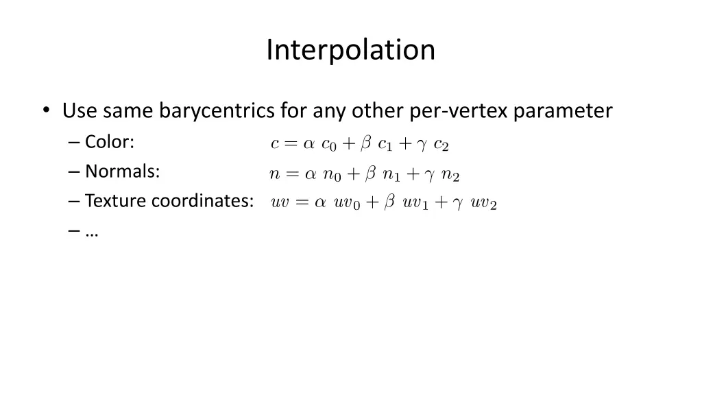 interpolation