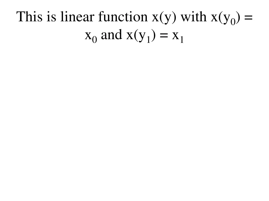 this is linear function x y with