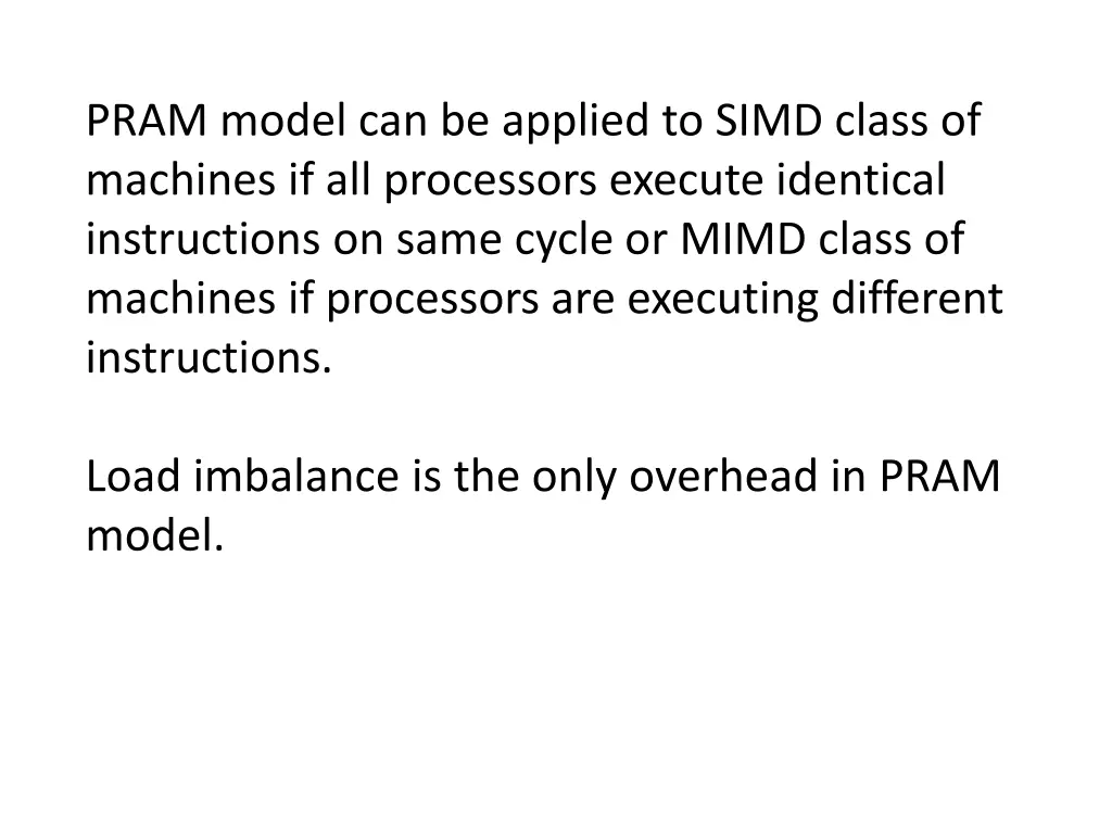 pram model can be applied to simd class