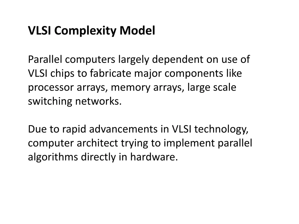 vlsi complexity model