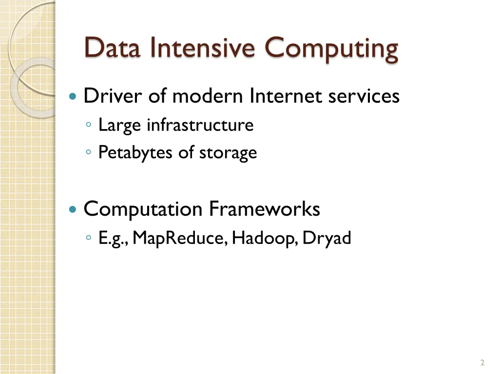 data intensive computing