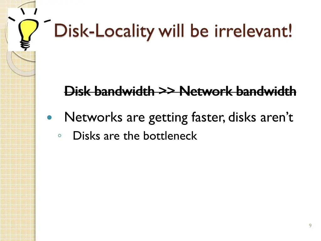 disk locality 1