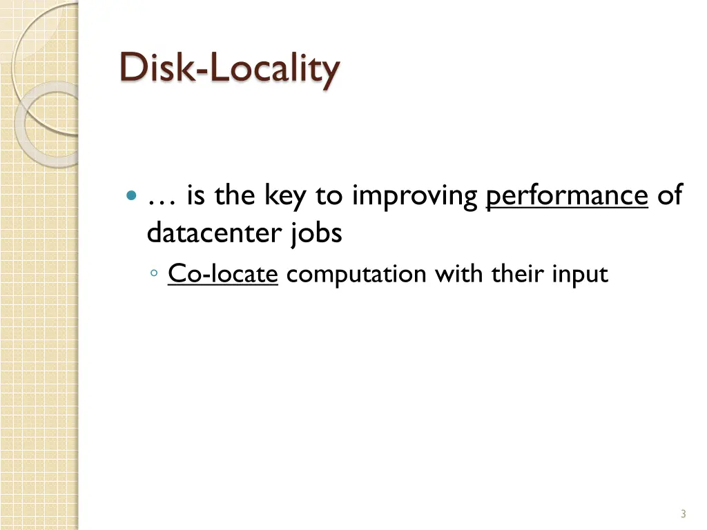 disk locality