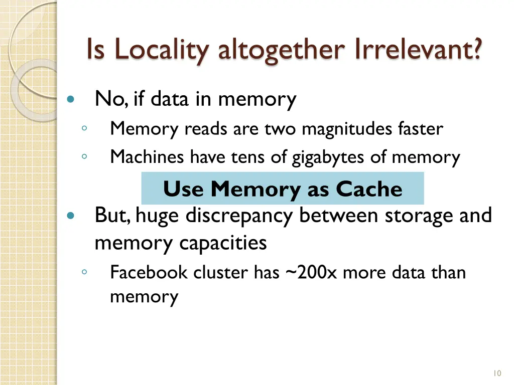 is locality altogether irrelevant