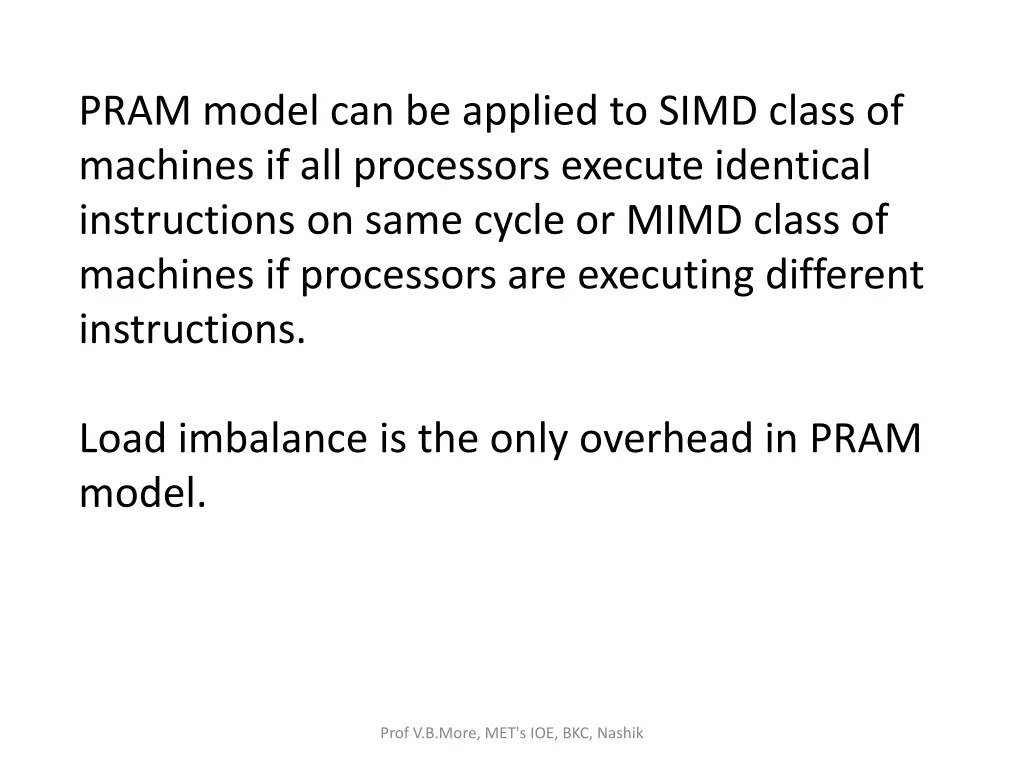 pram model can be applied to simd class