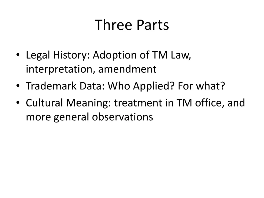 three parts