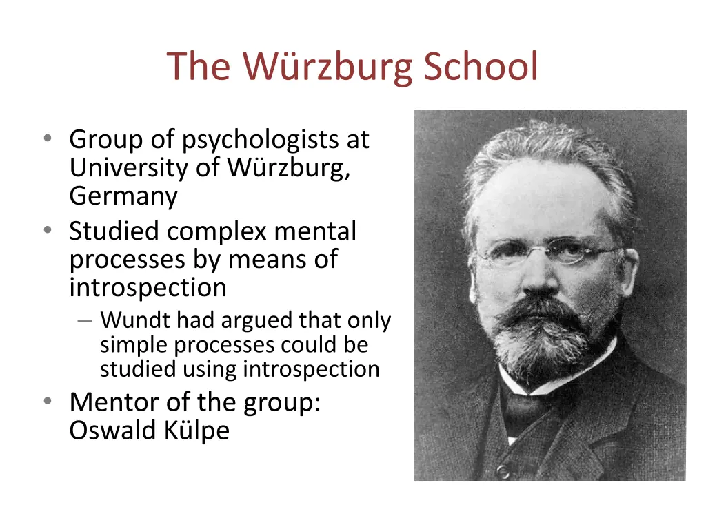 the w rzburg school