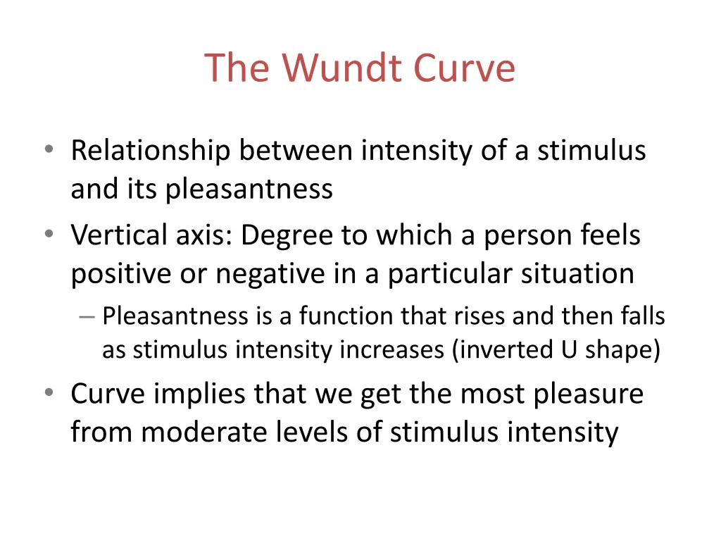 the wundt curve