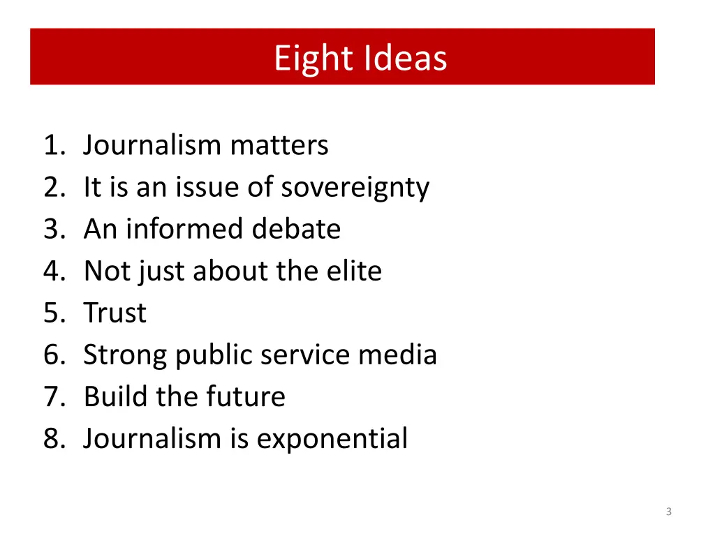 eight ideas