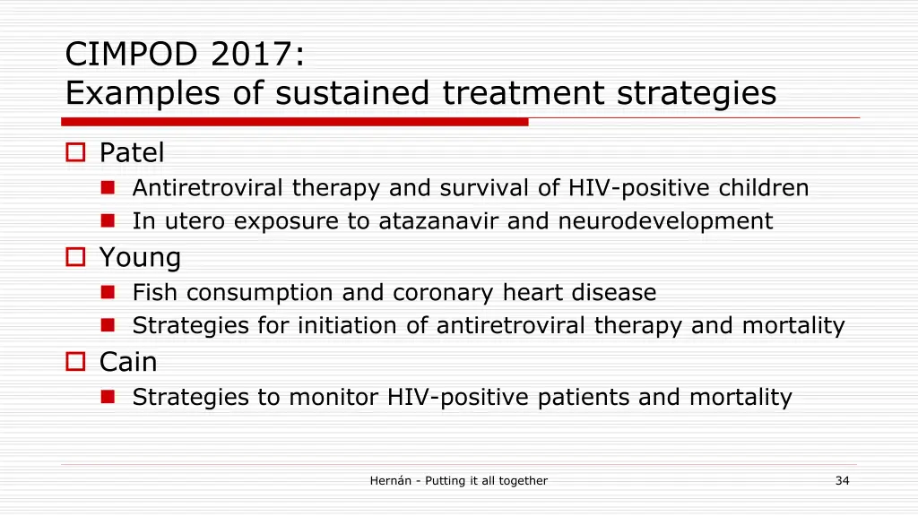 cimpod 2017 examples of sustained treatment