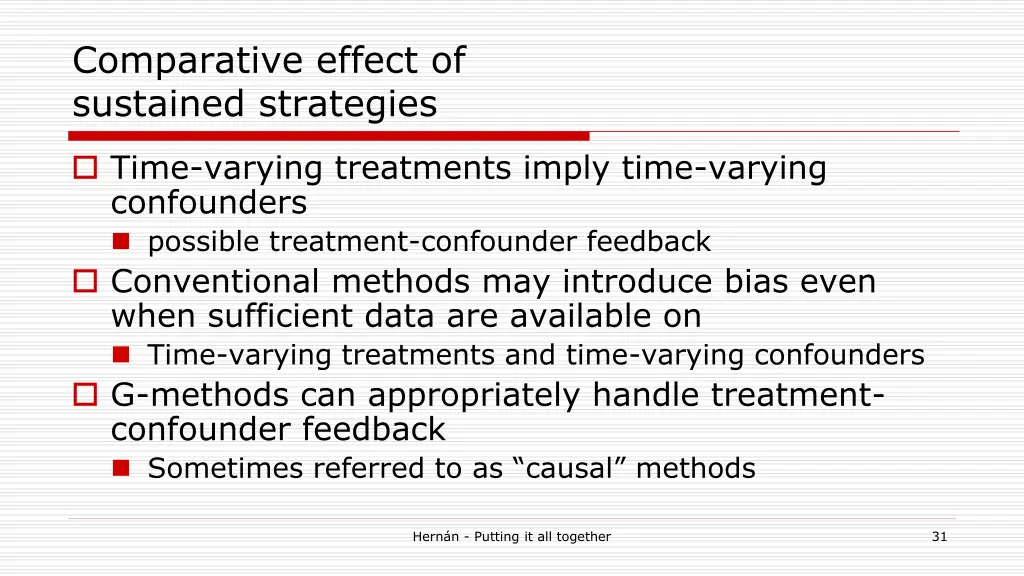 comparative effect of sustained strategies