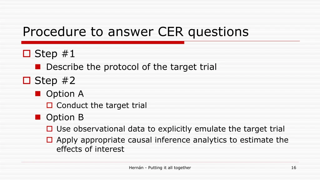 procedure to answer cer questions