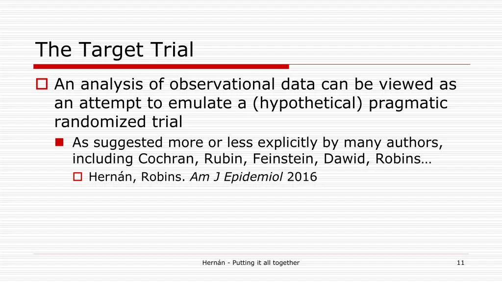 the target trial