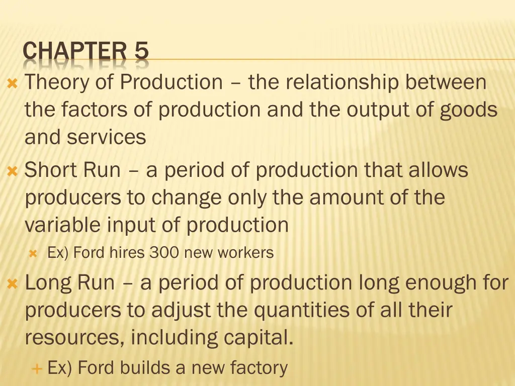 chapter 5 theory of production the relationship