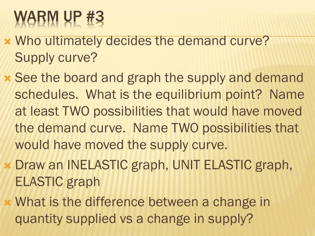 warm up 3
