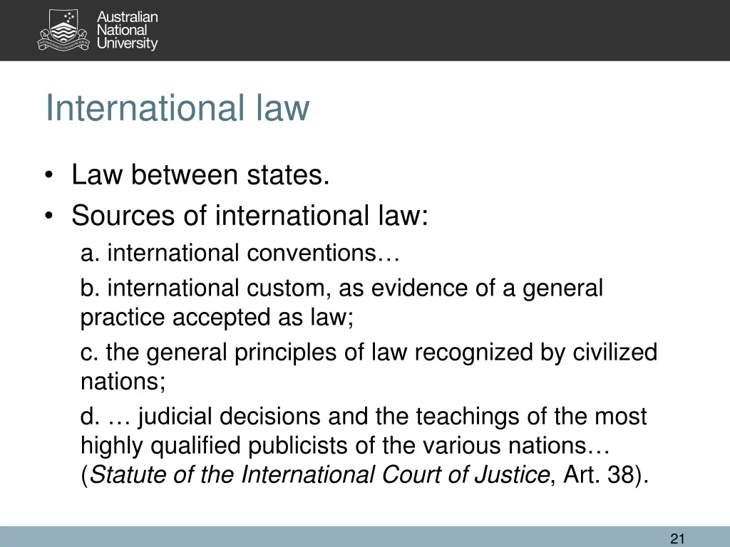 international law