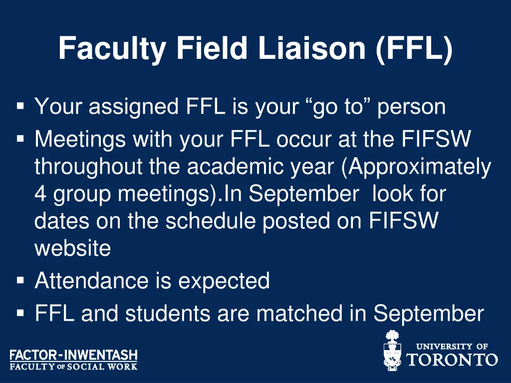 faculty field liaison ffl