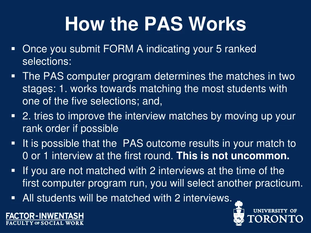 how the pas works