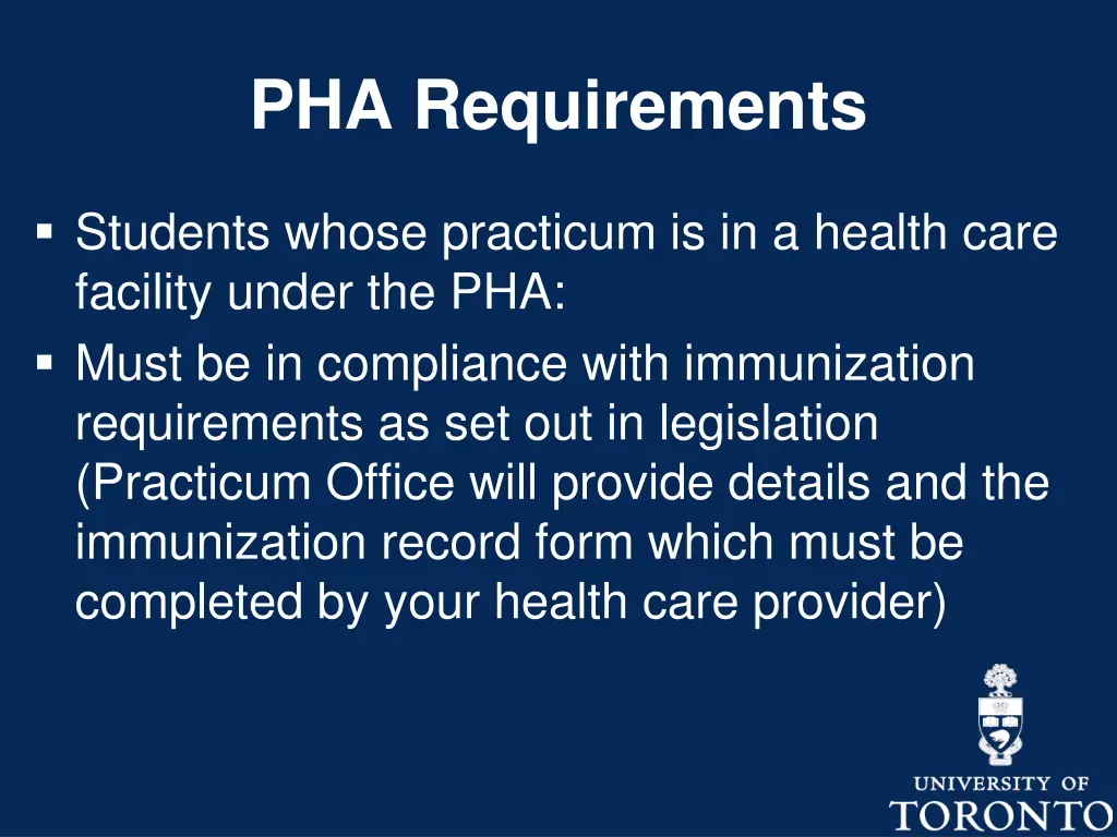 pha requirements