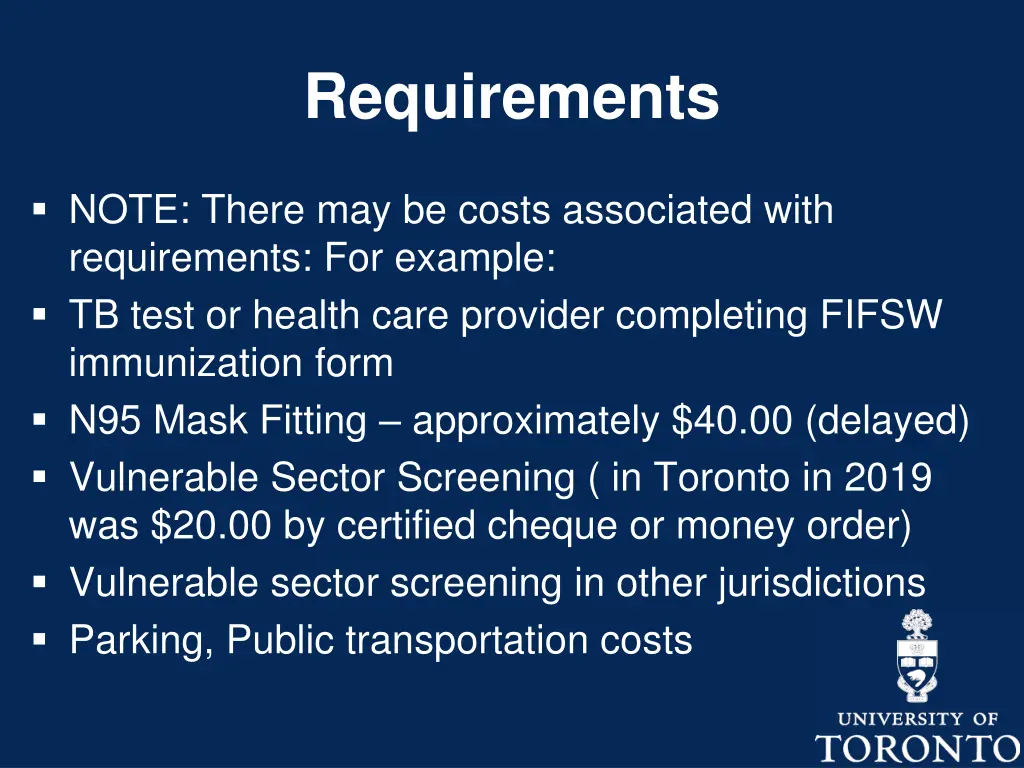 requirements 1