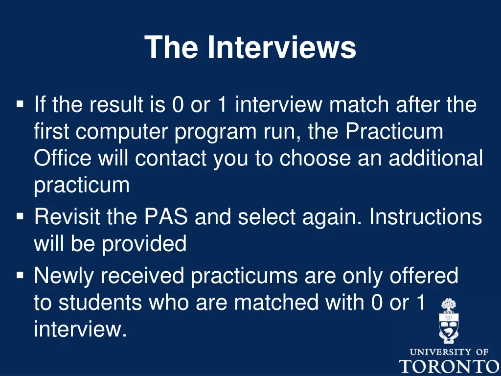the interviews