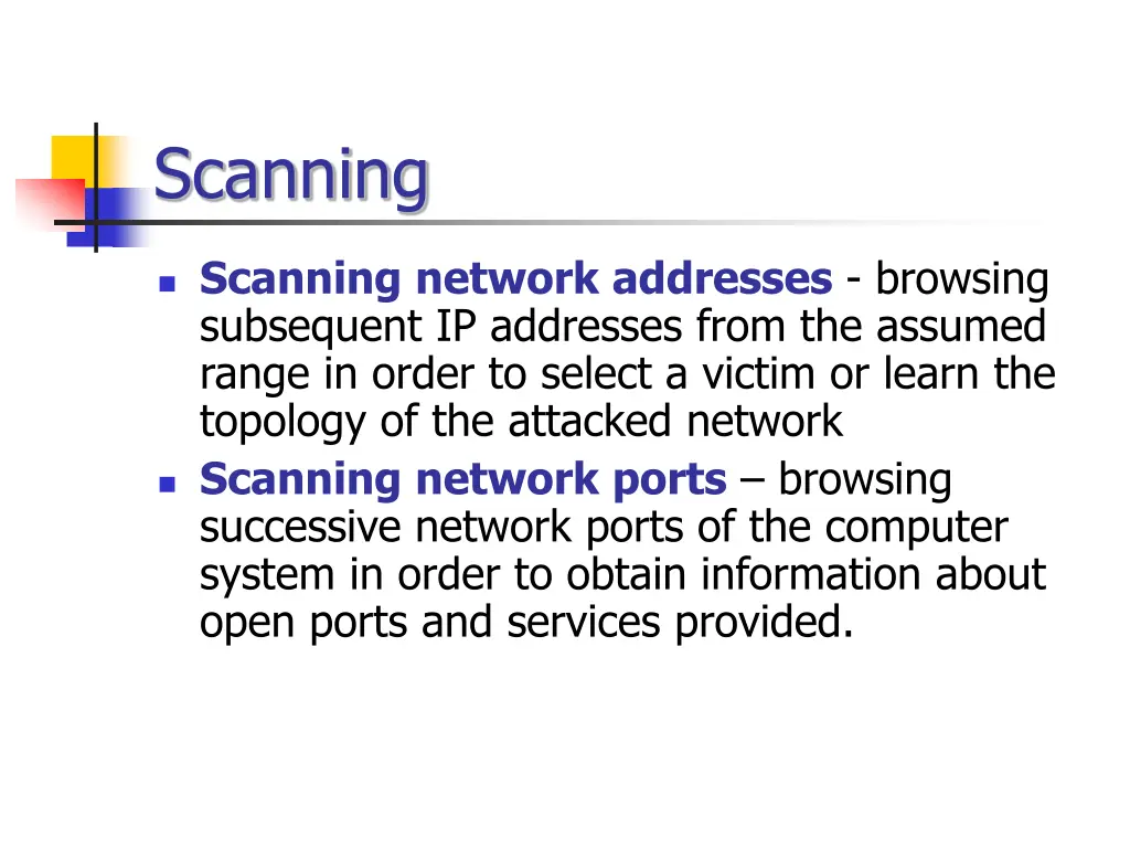 scanning