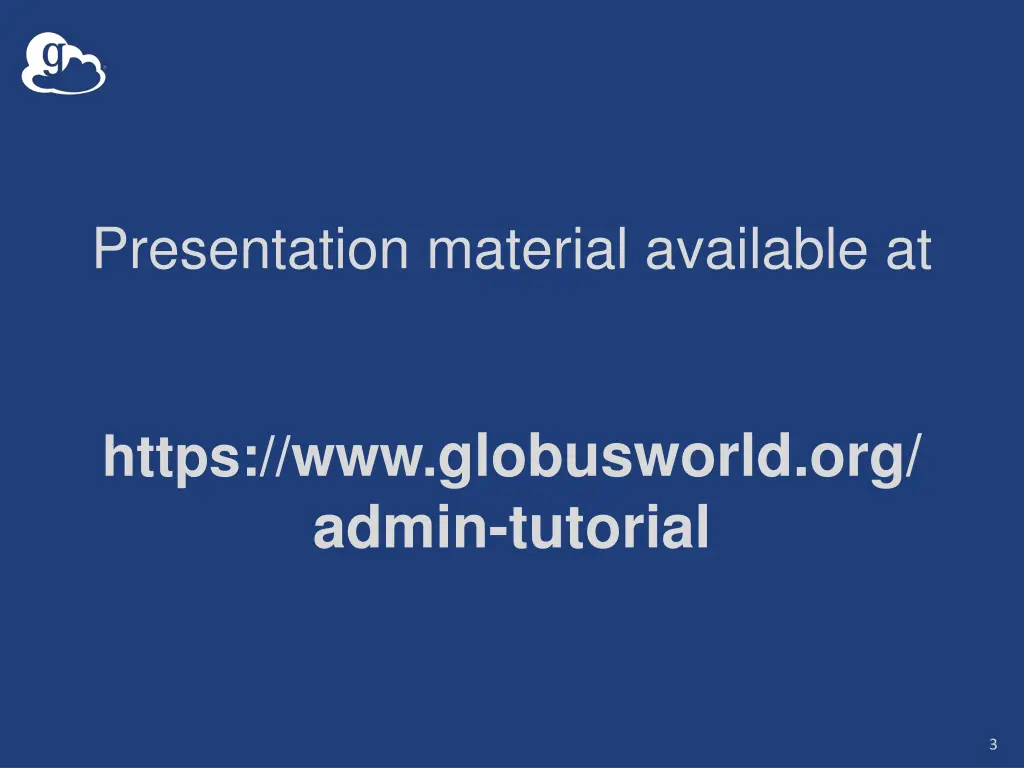 presentation material available at