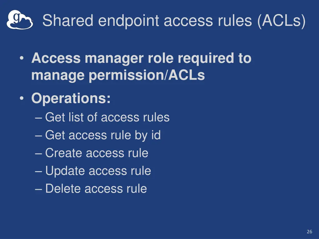 shared endpoint access rules acls