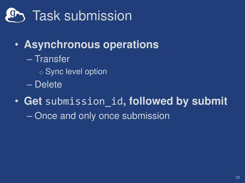 task submission