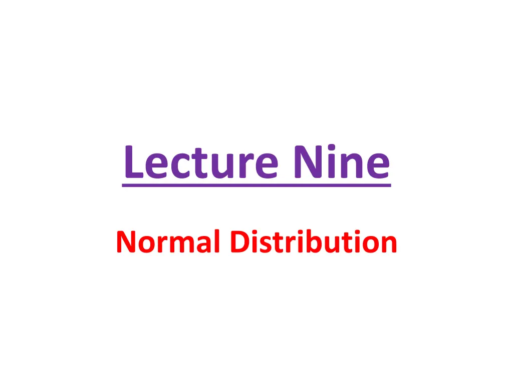 lecture nine