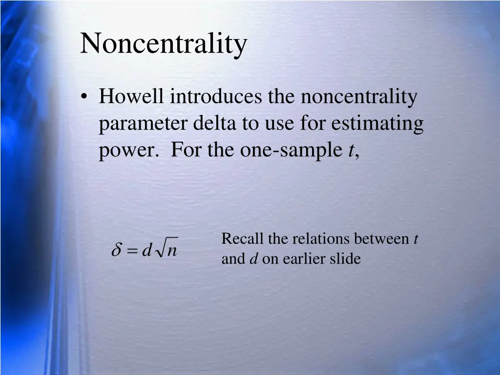 noncentrality