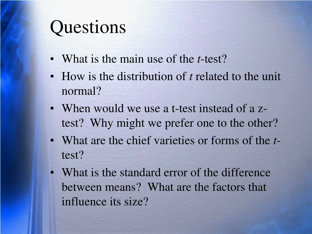 questions