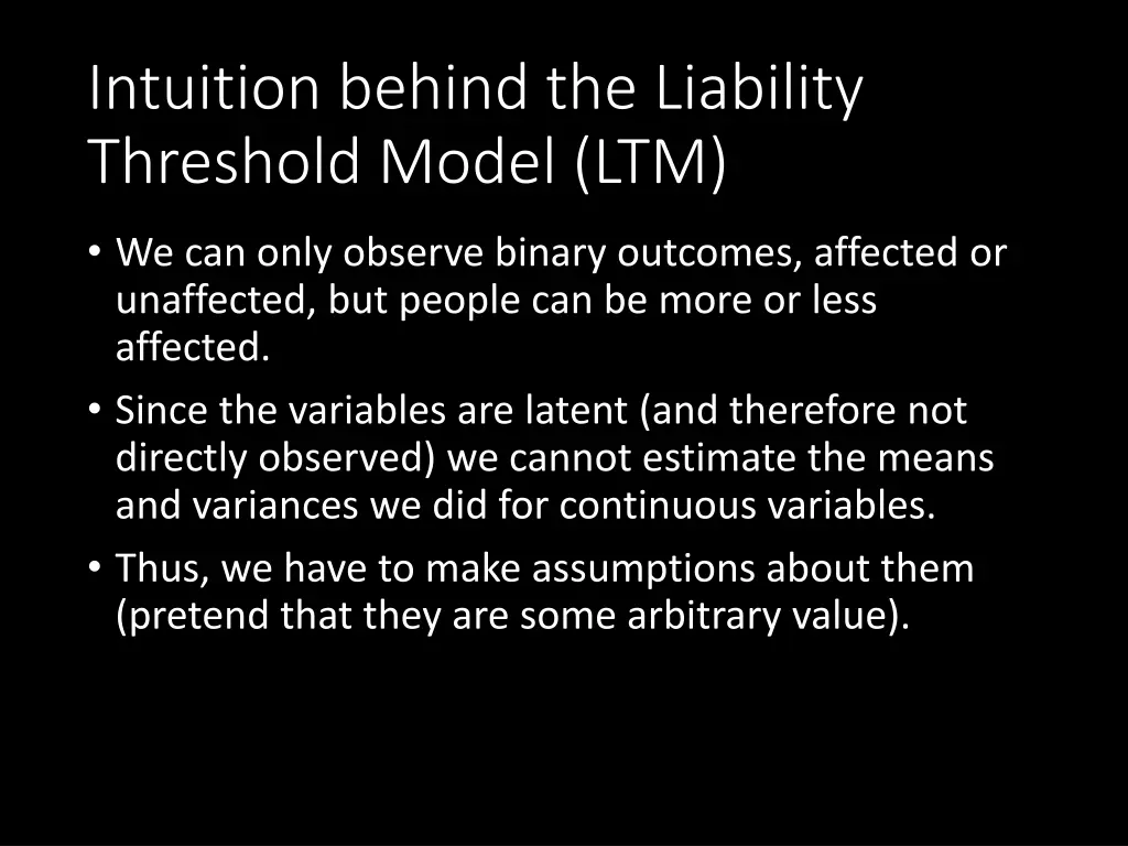 intuition behind the liability threshold model ltm 1