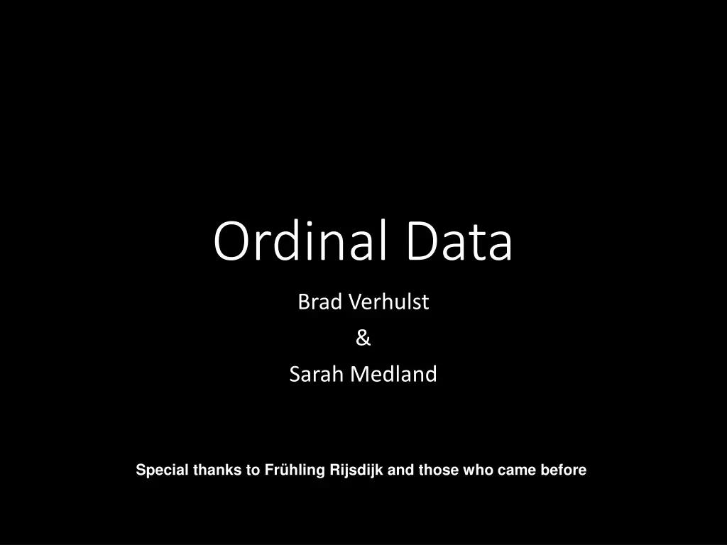 ordinal data