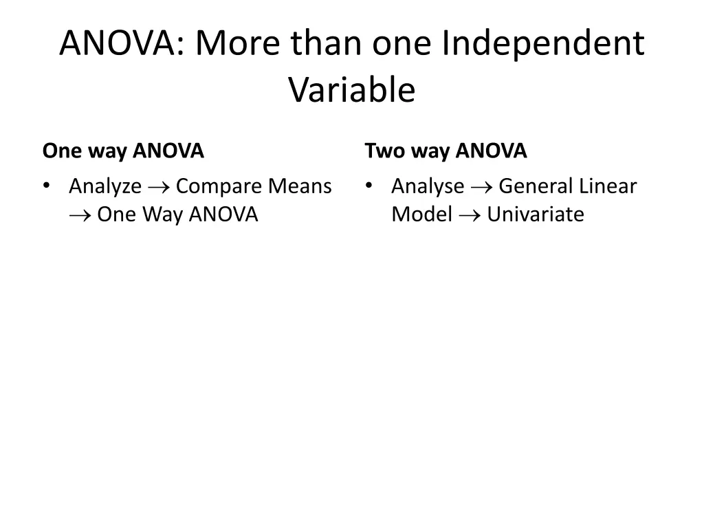 anova more than one independent variable