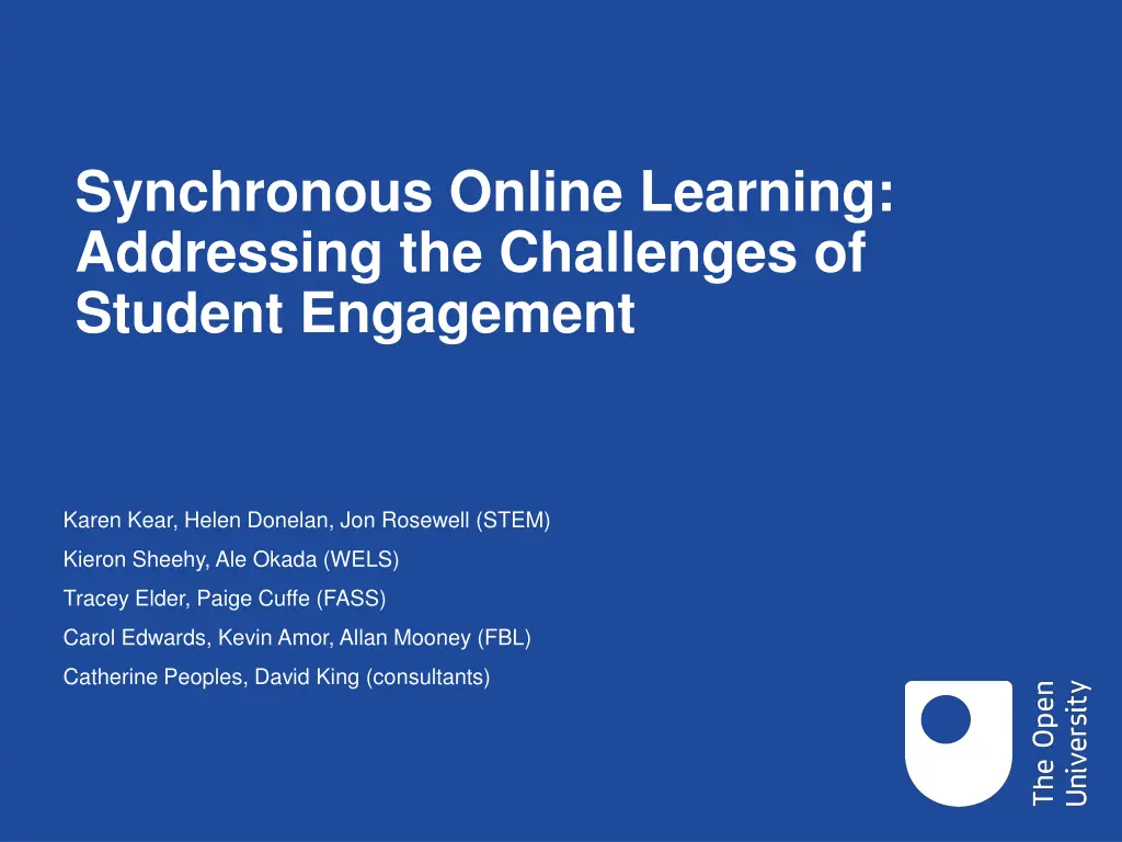 synchronous online learning addressing