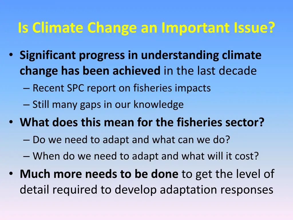 is climate change an important issue