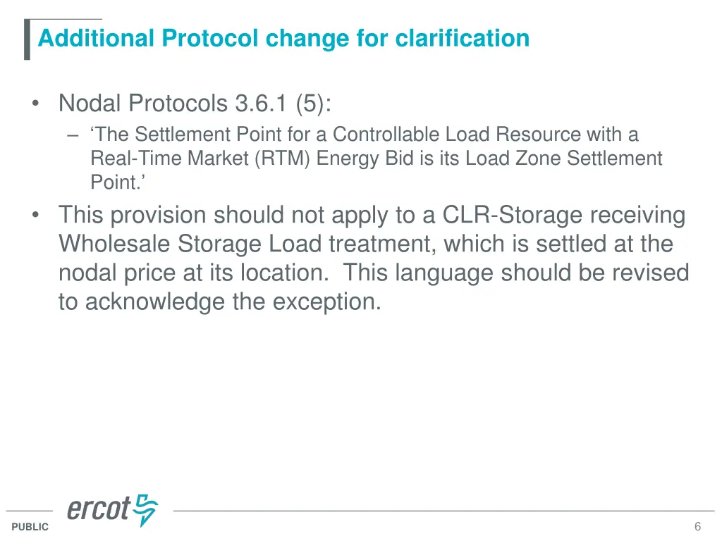 additional protocol change for clarification