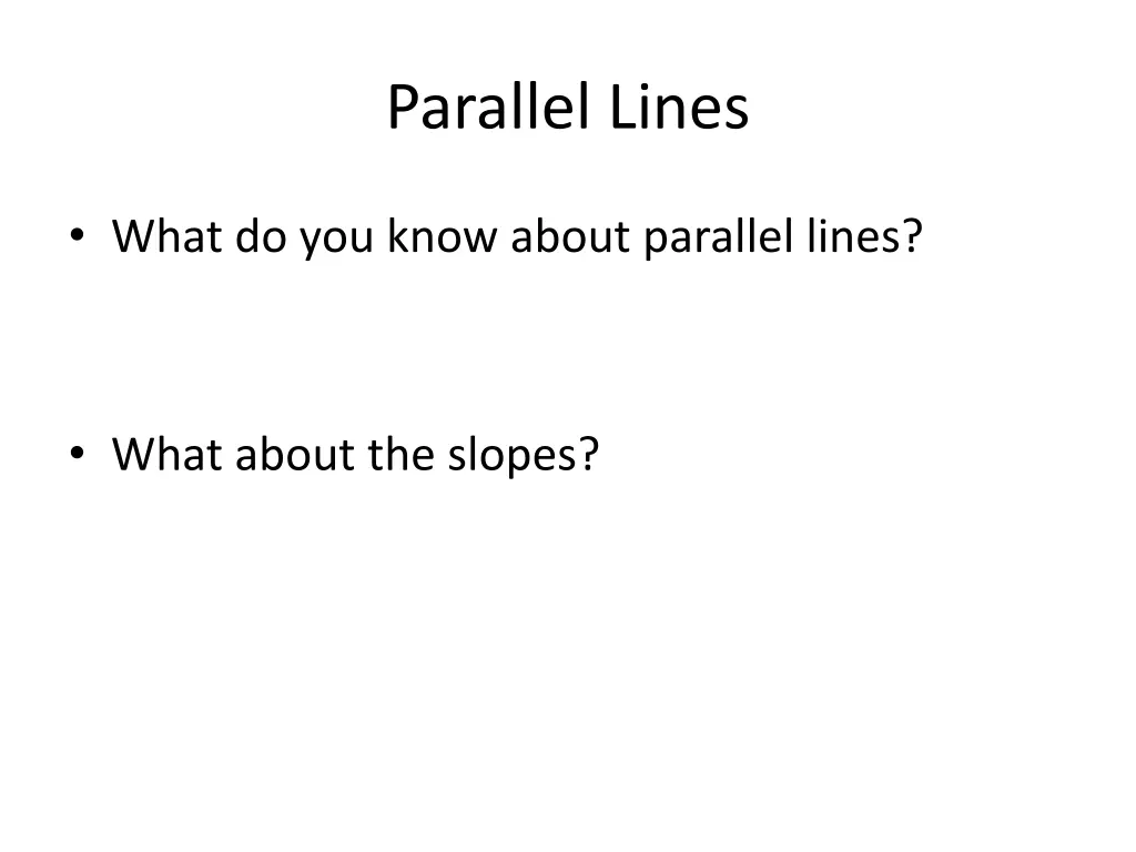 parallel lines