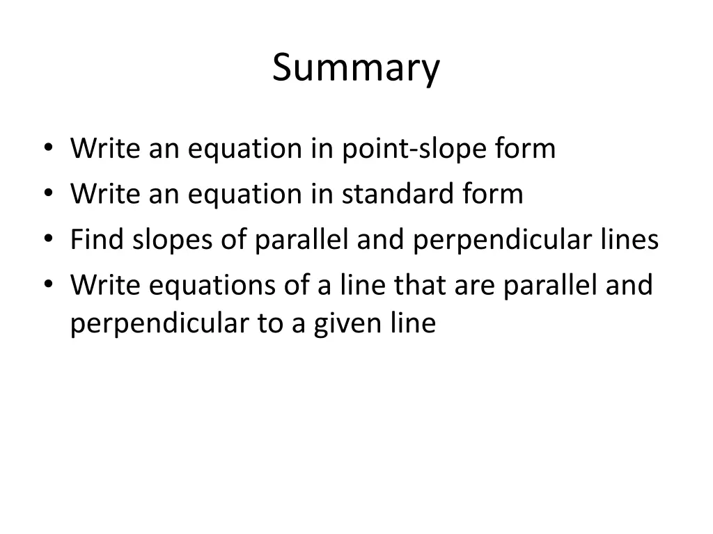 summary