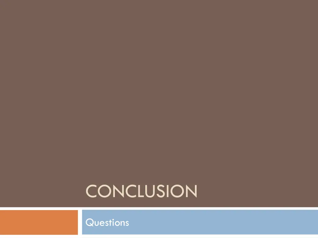 conclusion