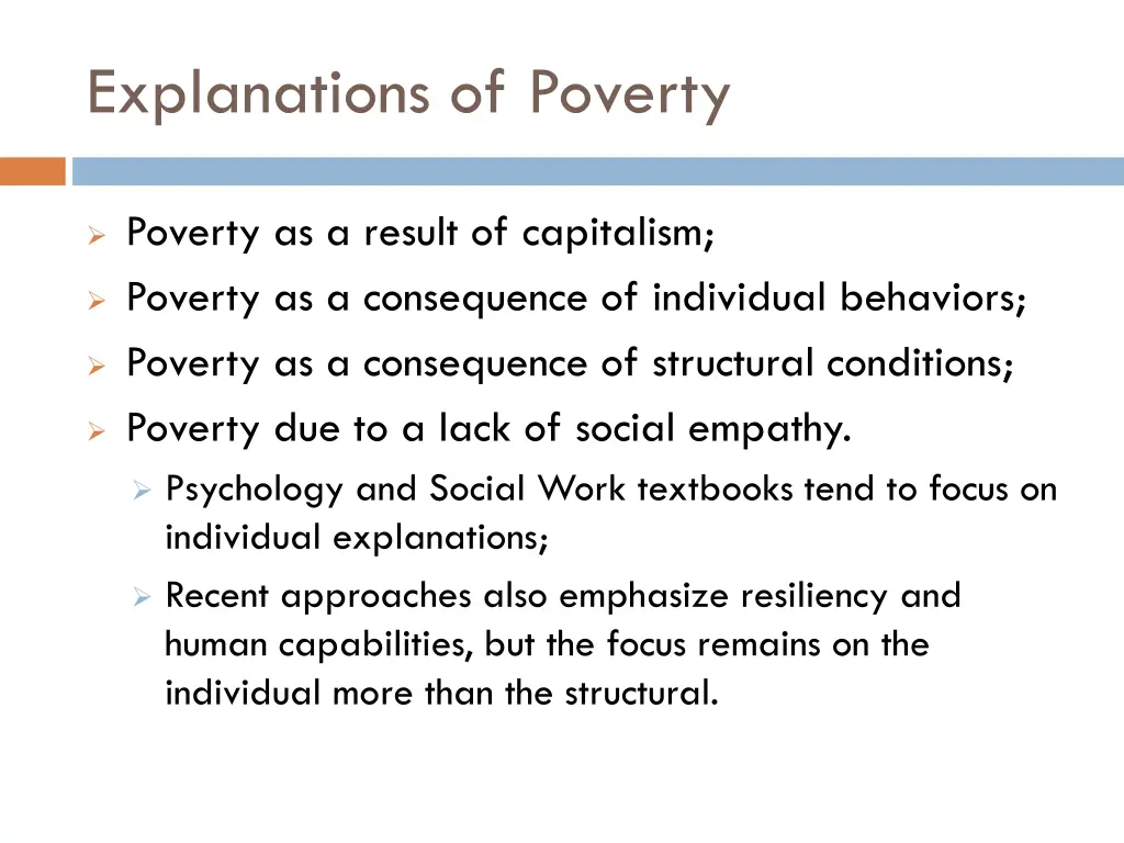 explanations of poverty
