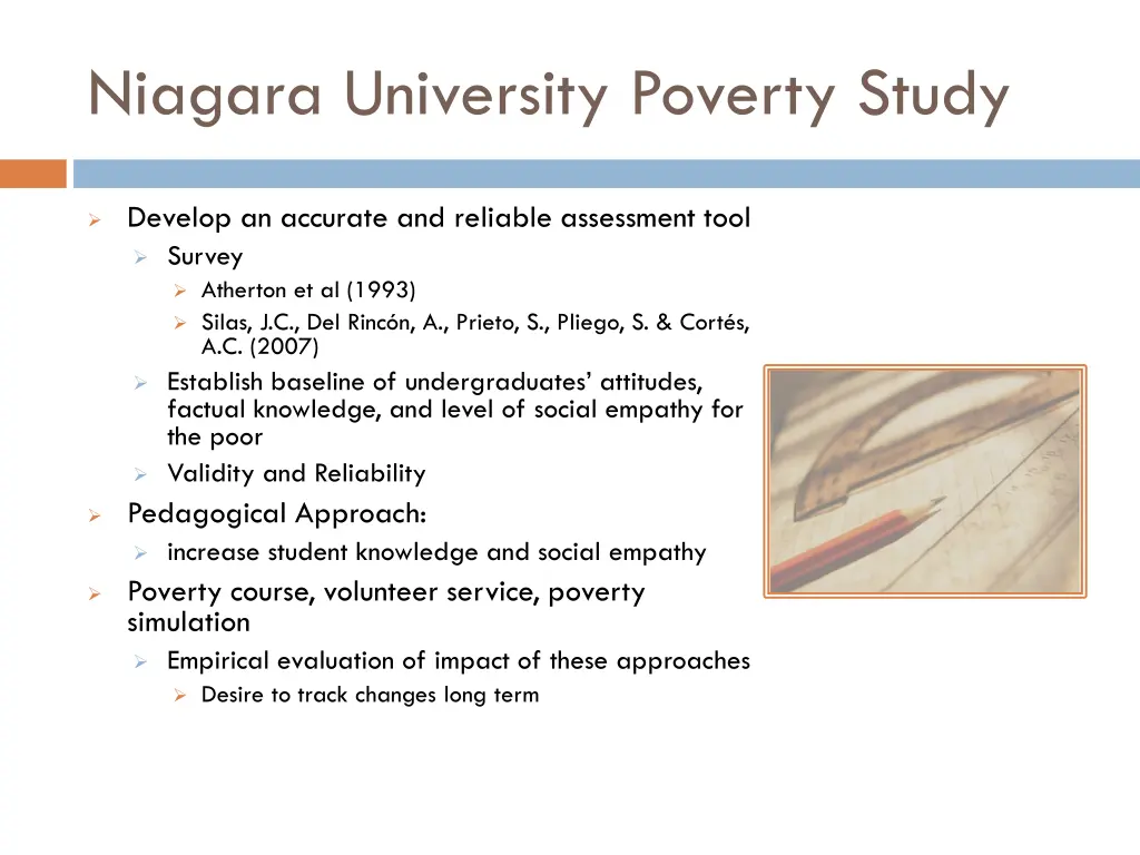 niagara university poverty study